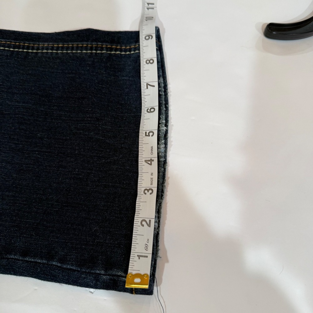 Rue21 Women's Dark Wash Flare Jeans Low Rise Y2K Style Size 32x34 Stretch Denim - Picture 5 of 8
